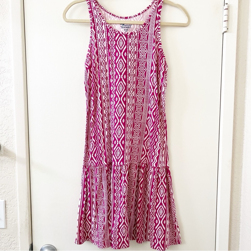 Old Navy Girl’s Fuchsia & White Sundress Size XL / 14